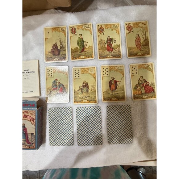 Antique French Destin Antique Fortune Telling Cards Complete Deck With Instructi - Picture 3 of 3
